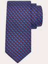 Equestrian Print Silk Tie Dark Blue - SALVATORE FERRAGAMO - BALAAN 2