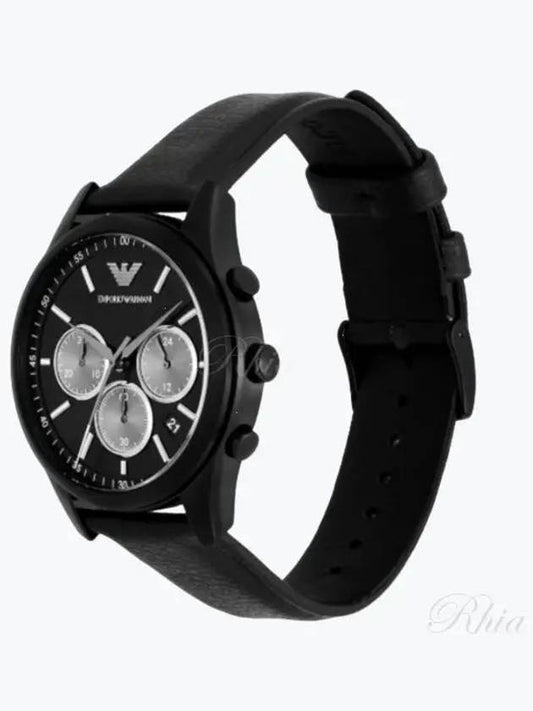 Men's Antonio Chronograph Leather Watch Black - EMPORIO ARMANI - BALAAN 2