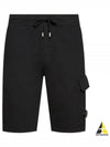 Men's Lens Patch Cargo Shorts Black - CP COMPANY - BALAAN 2