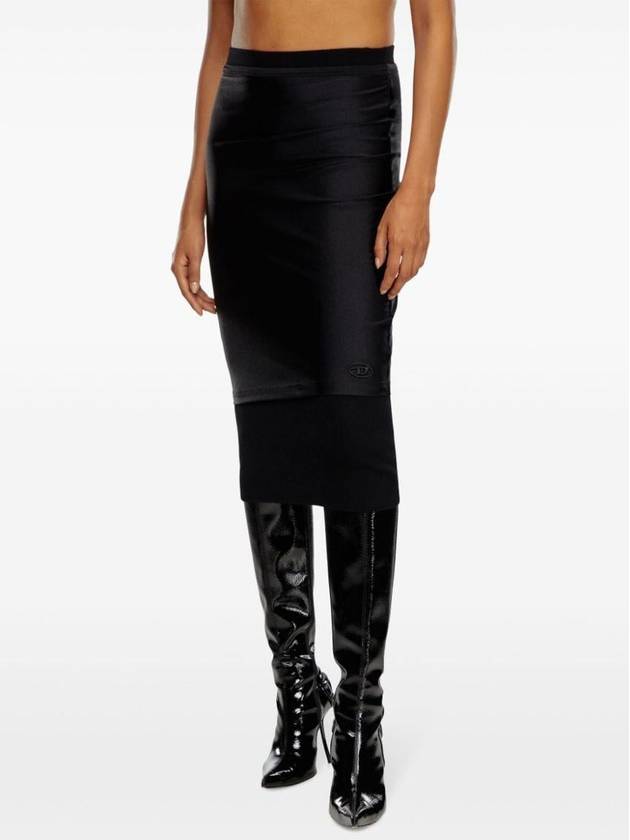 Stretch midi pencil skirt black - DIESEL - BALAAN 3