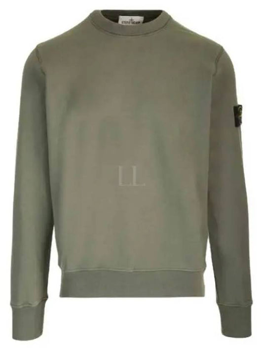 Wappen Patch Garment Dyed Sweatshirt Musk Green - STONE ISLAND - BALAAN 2