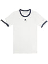 Logo Buckle Short Sleeve T-shirt White - COURREGES - BALAAN 2