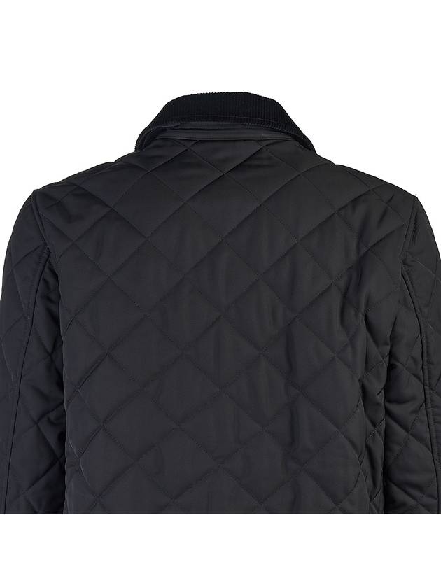 Long Sleeved Quilted Jacket Black - BURBERRY - BALAAN 6