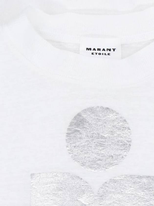 Klowia Logo Print Linen Sweatshirt White - ISABEL MARANT - BALAAN 4