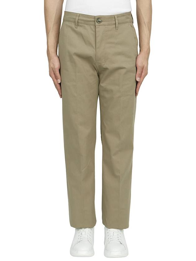 Cotton Chino Straight Pants Beige Khaki - AMI - BALAAN 2