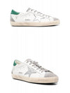 Superstar Green Heel Tab Leather Sneakers White - GOLDEN GOOSE - BALAAN 5