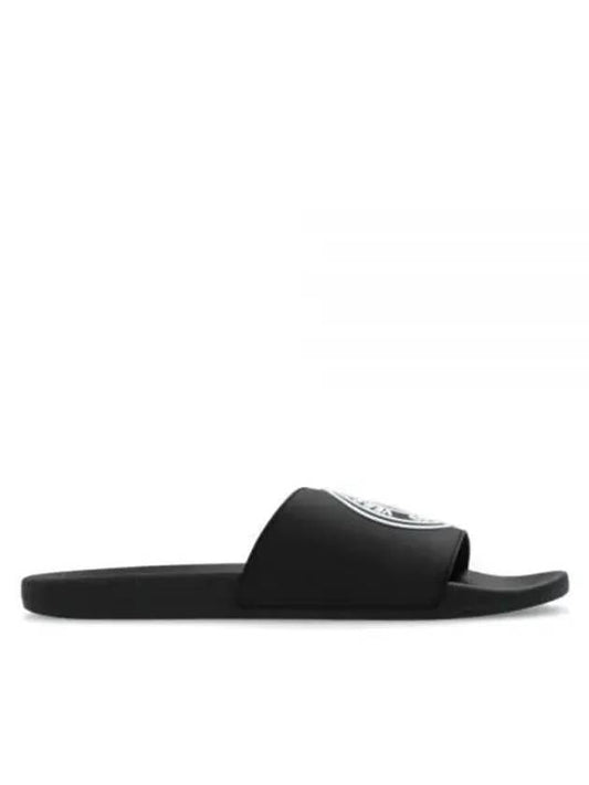 V emblem logo slippers black - VERSACE - BALAAN 2