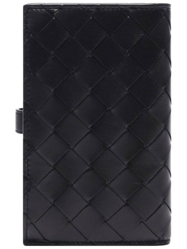 Intrecciato French Medium Wallet Black - BOTTEGA VENETA - BALAAN 5