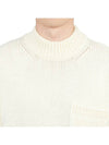 Men's Mock Neck Wool Knit Top Ivory - TEN C - BALAAN 7