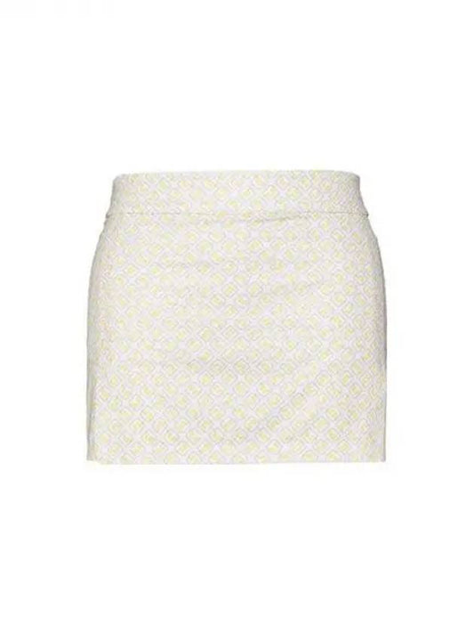 Golf Women s Amelie Print Skirt White Monogram Check Domestic Product GR5Y24071186211 - J.LINDEBERG - BALAAN 1