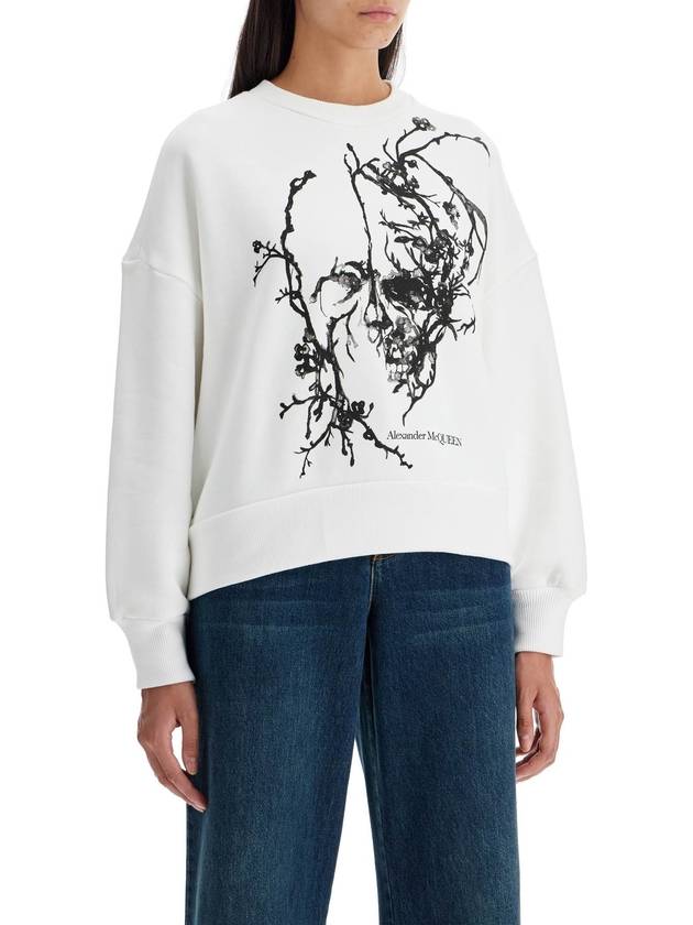 boxy cherry blossom skull sweat - ALEXANDER MCQUEEN - BALAAN 2