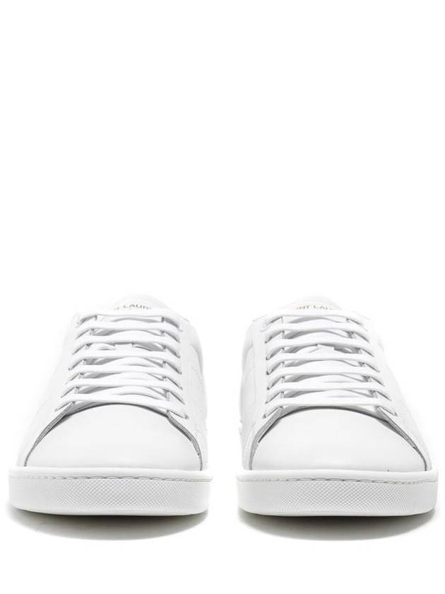 Signature Court Classic Leather Low Top Sneakers Off White - SAINT LAURENT - BALAAN 5