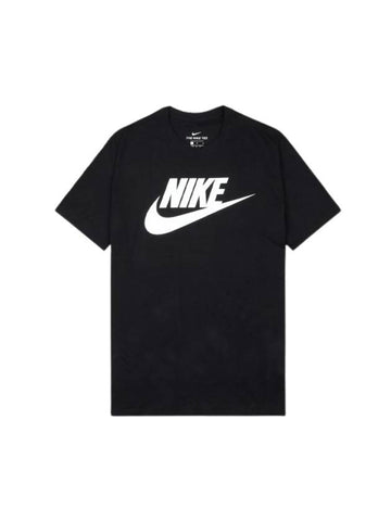 NSW Swoosh Logo Short Sleeve T-Shirt Black - NIKE - BALAAN 1