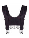 Women's Striped Sleeveless Black - GANNI - BALAAN 2