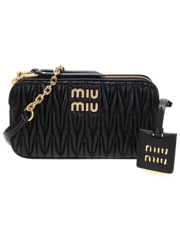 Matelasse Nappa Leather Mini Bag Black - MIU MIU - BALAAN 2