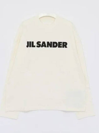 Logo Print Cotton Long Sleeve T-Shirt White - JIL SANDER - BALAAN 2