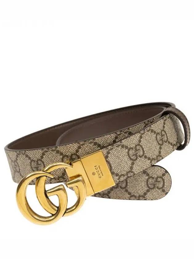 GG Marmont Reversible Belt Brown Beige - GUCCI - BALAAN 2