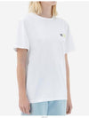 Double Monochrome Fox Head Patch Classic Short Sleeve T-Shirt White - MAISON KITSUNE - BALAAN 6