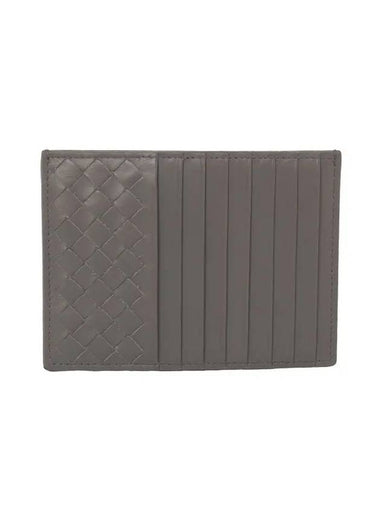 Intrecciato Card Wallet Light Grey - BOTTEGA VENETA - BALAAN 1