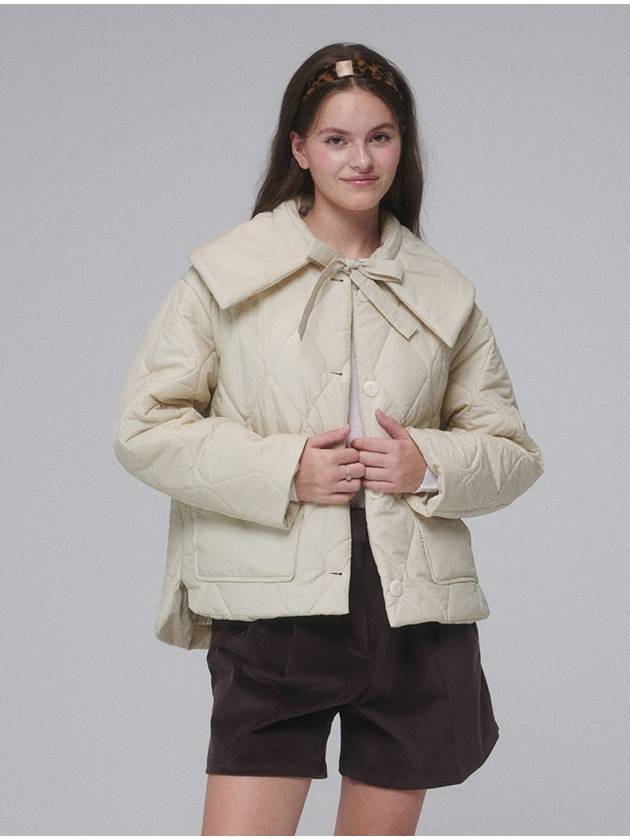 Big Collar Quilted Jacket Butter - OPENING SUNSHINE - BALAAN 1