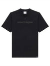 Logo Cotton Short Sleeve T-Shirt Black - COURREGES - BALAAN 2