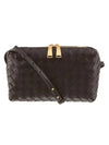 Intrecciato Leather Mini Cross Bag Brown - BOTTEGA VENETA - BALAAN 3