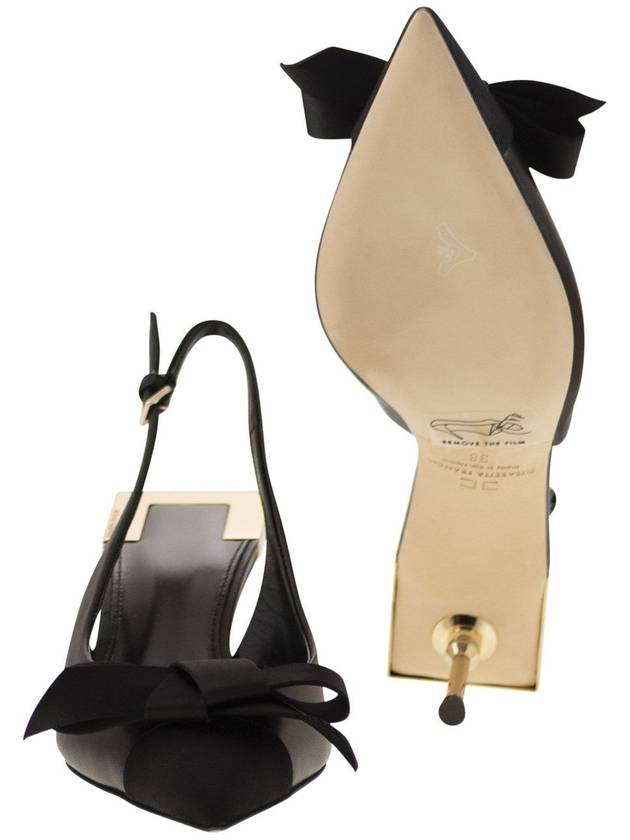 Nappa leather slingback with satin bow - ELISABETTA FRANCHI - BALAAN 5