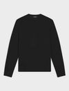 Crew Neck Wool Knit Top Black - THEORY - BALAAN 2