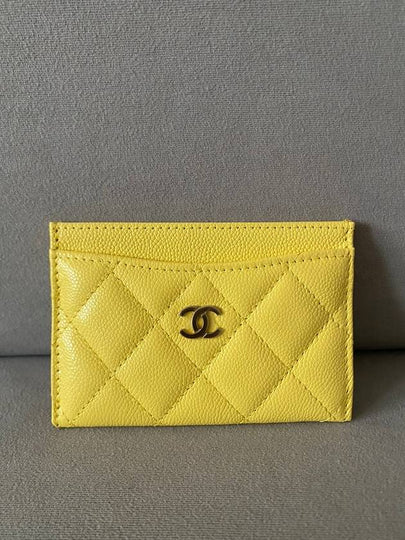 Classic card slot card holder caviar yellow gold plated AP0213 - CHANEL - BALAAN 2