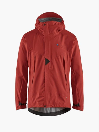 Men's Asynja Waterproof Hooded Zip-Up Jacket Rose Red - KLATTERMUSEN - BALAAN 2