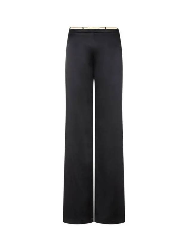 Flared silk chain pants black - ALEXANDER WANG - BALAAN 1