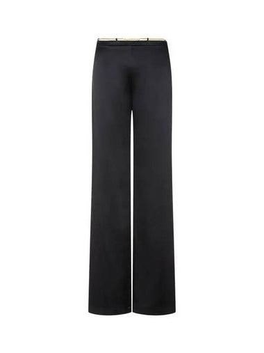 Flared silk chain pants black - ALEXANDER WANG - BALAAN 1