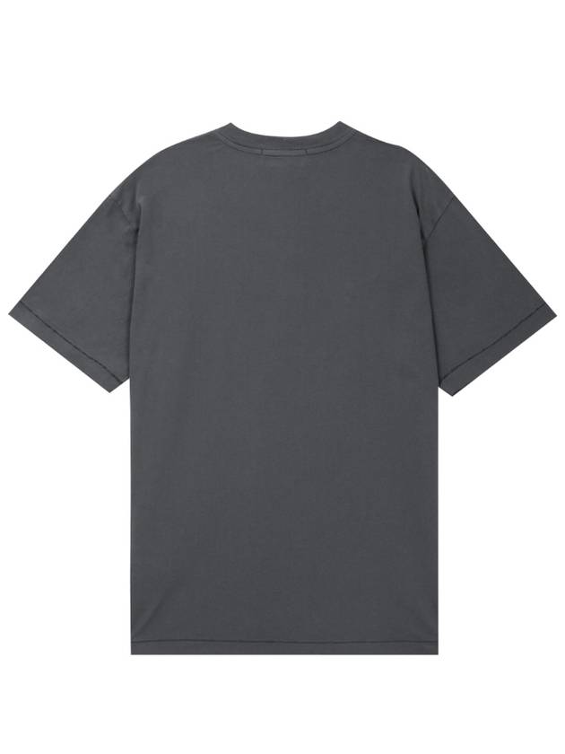 Logo Patch Short Sleeve T-Shirt Charcoal - STONE ISLAND - BALAAN 3