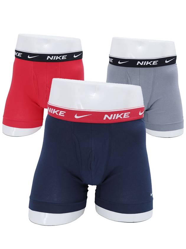 Men's Essential Cotton Stretch Boxer Briefs 3-Pack - NIKE - BALAAN 2