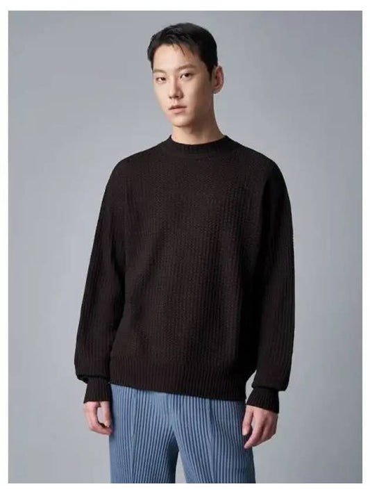 Minimal knit long sleeve t shirt brown domestic product GM0024030654388 - ISSEY MIYAKE - BALAAN 1