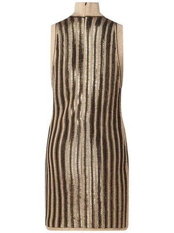 Tom Ford Black And Gold Wool Dress - TOM FORD - BALAAN 1