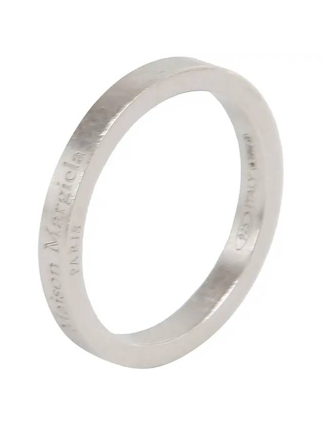 Engraved Logo Palladium Ring Silver - MAISON MARGIELA - BALAAN 1