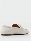 Women's Double T Logo Leather Loafers White - TOD'S - BALAAN 4