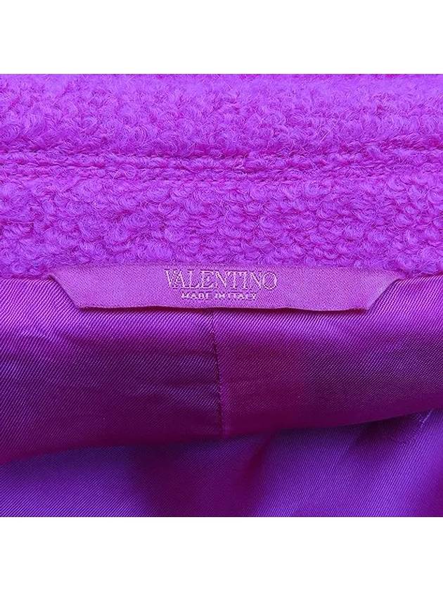 1V0CAF128V0 Pink Color Wool Mohair Blend Men s Long Coat - VALENTINO - BALAAN 4