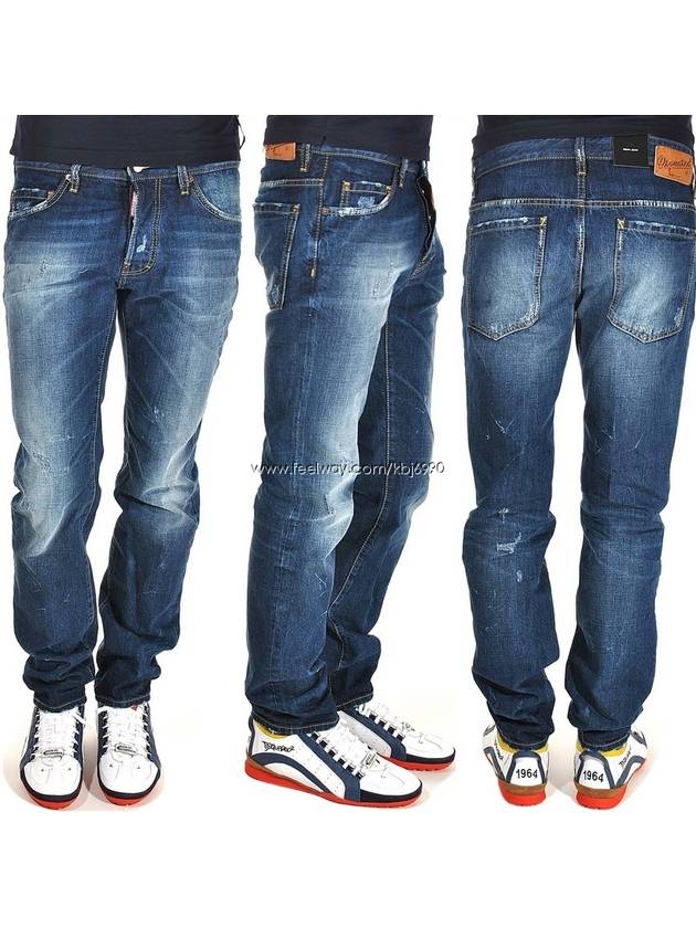 Men's New Ramendo Slim Fit Jeans Blue - DSQUARED2 - BALAAN 2