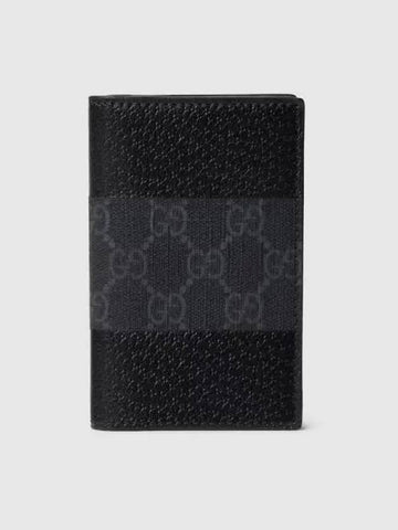 GG bifold card case black leather 806151KAAAD1000 - GUCCI - BALAAN 1