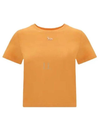 Baby Fox Patch Baby Short Sleeve T-Shirt Orange - MAISON KITSUNE - BALAAN 2