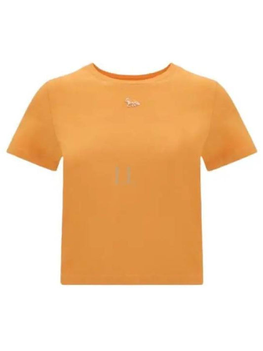 Baby Fox Patch Baby Short Sleeve T-Shirt Orange - MAISON KITSUNE - BALAAN 2