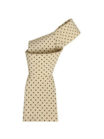 Polka Dot Motif Necktie Ivory - DOLCE&GABBANA - BALAAN 1