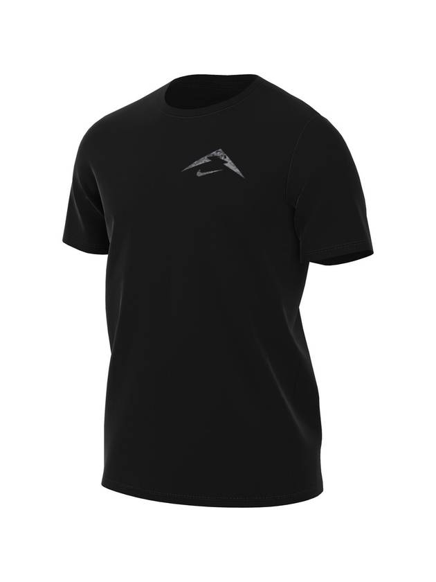 Dri-Fit Trail Logo Short Sleeve T-Shirt Black - NIKE - BALAAN 1