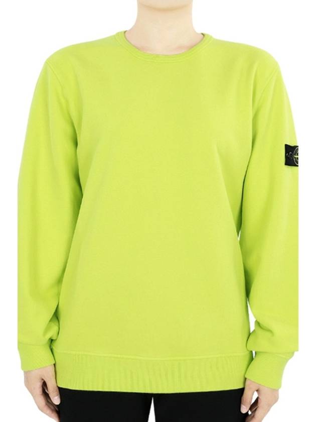 Stone Waffen Patch Round Neck Sweatshirt (Fluorescent Green) 811661320 V0031 14A - STONE ISLAND - BALAAN 3