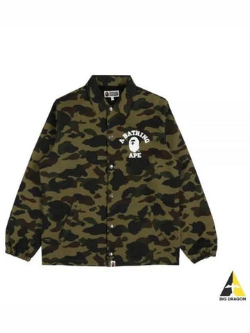 A BATHING APE 24 1St Camo COACH Jacket M 1K30140005 GREEN - BAPE - BALAAN 1