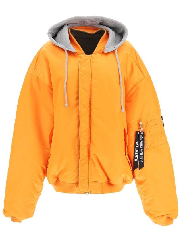 Alpha Industries Reversible Hooded Bomber Jacket Orange - VETEMENTS - BALAAN 1