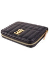 Lola Zipper Quilted Leather Half Wallet Black - BURBERRY - BALAAN 5