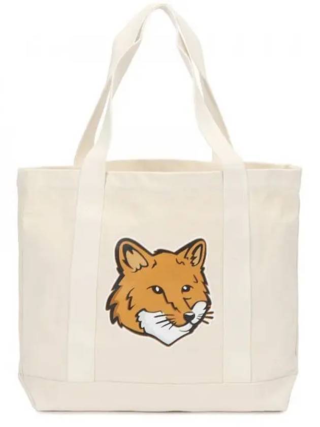 Fox Head Print Tote Bag Ecru - MAISON KITSUNE - BALAAN 2